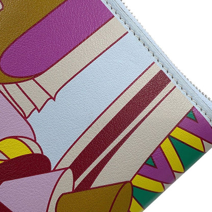 Hermes Wallet Azap Long Silk in la Patisserie Francaise Blue Brume Silver Swift — view 7