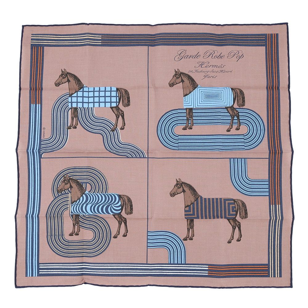 Hermes Handkerchief Garde Robe Pop Detail Cotton