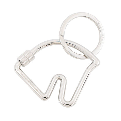 Hermes Key Holder Cheval Silver Key Ring — view 3