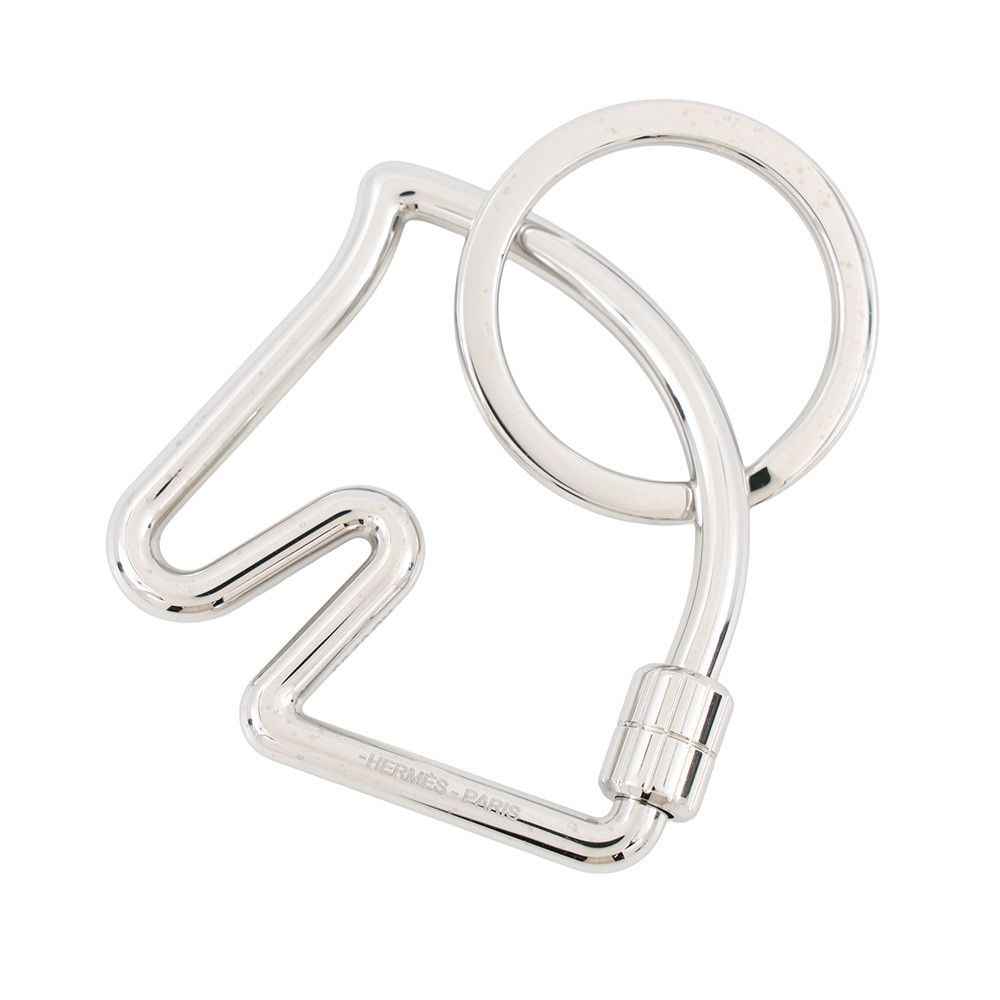 Hermes Key Holder Cheval Silver Key Ring