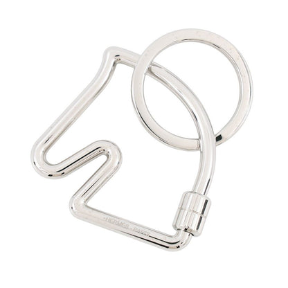 Hermes Key Holder Cheval Silver Key Ring