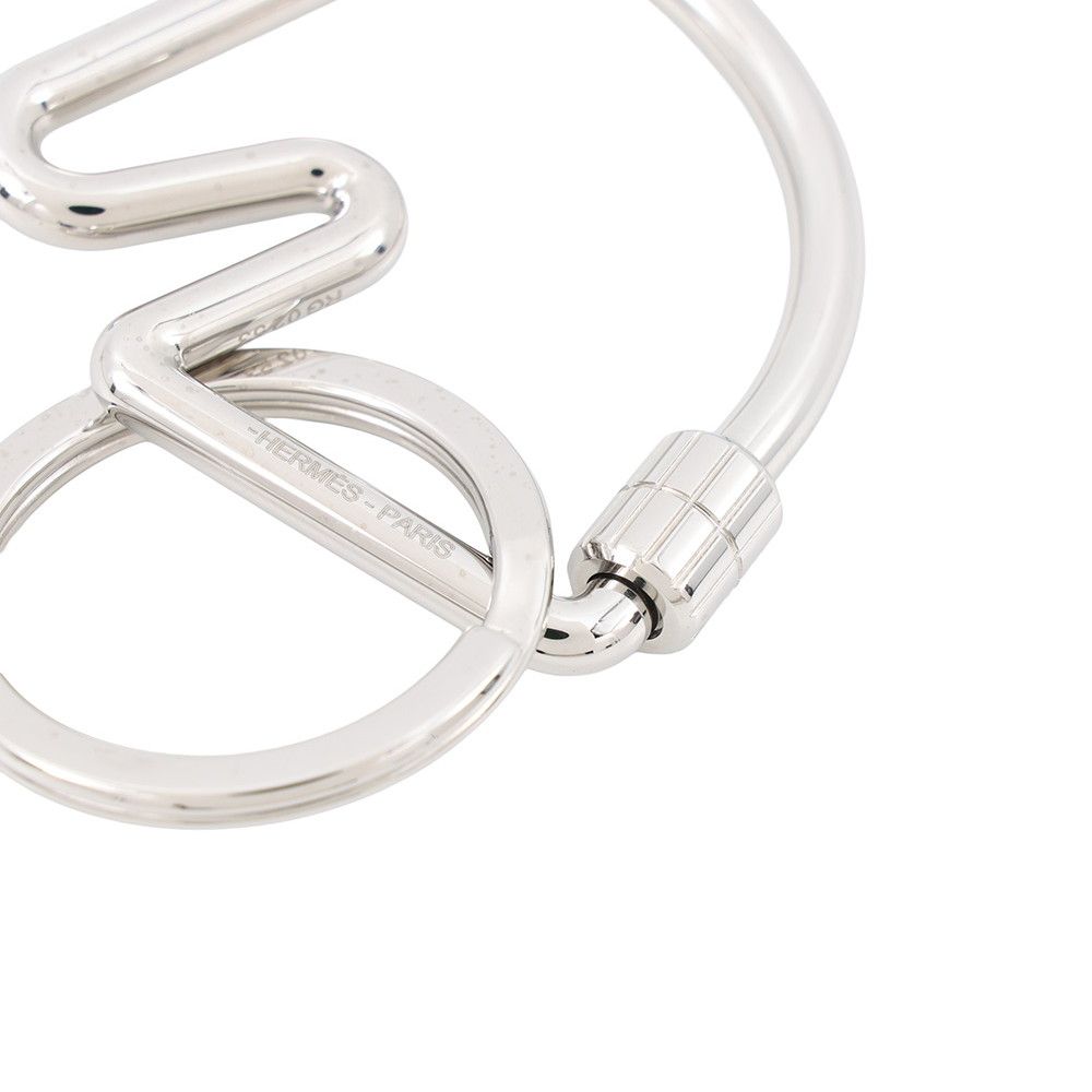 Hermes Key Holder Cheval Silver Key Ring — view 4