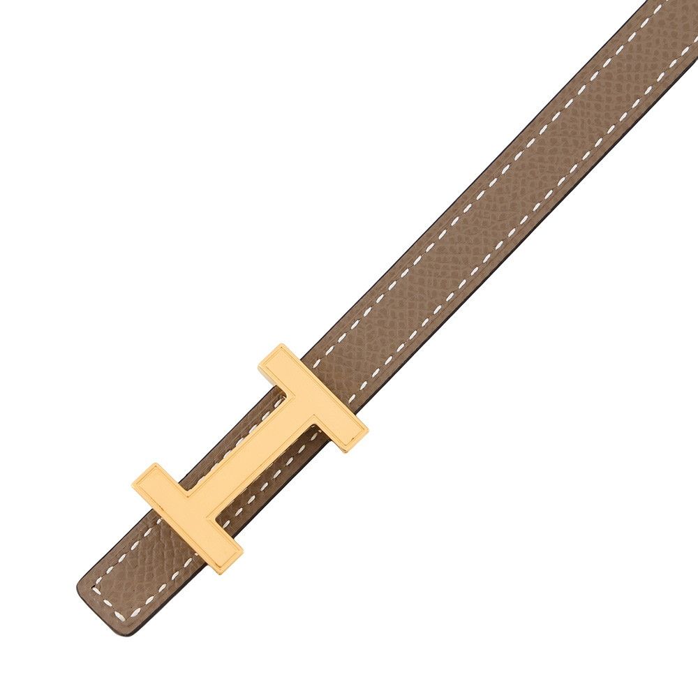 Hermes Belt Focus Mini Reversible 75 Black Etoupe Epsom Swift — view 5