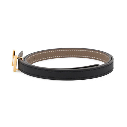 Hermes Belt Focus Mini Reversible 75 Black Etoupe Epsom Swift — view 2