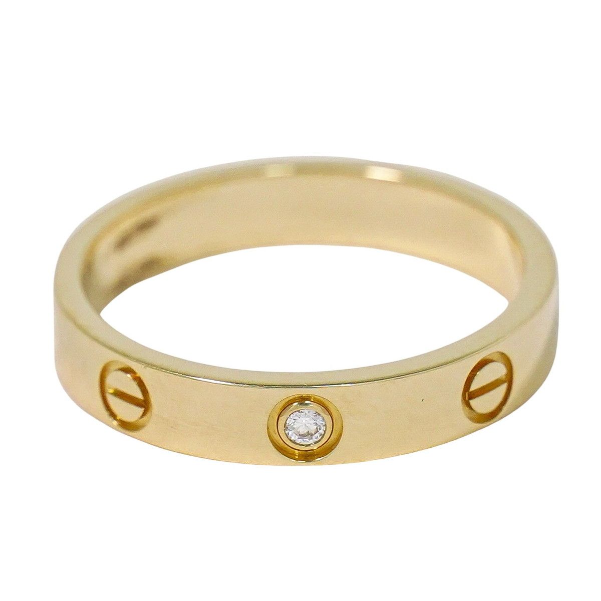 Cartier Love Diamond PG Ring 60 Pink Gold Second