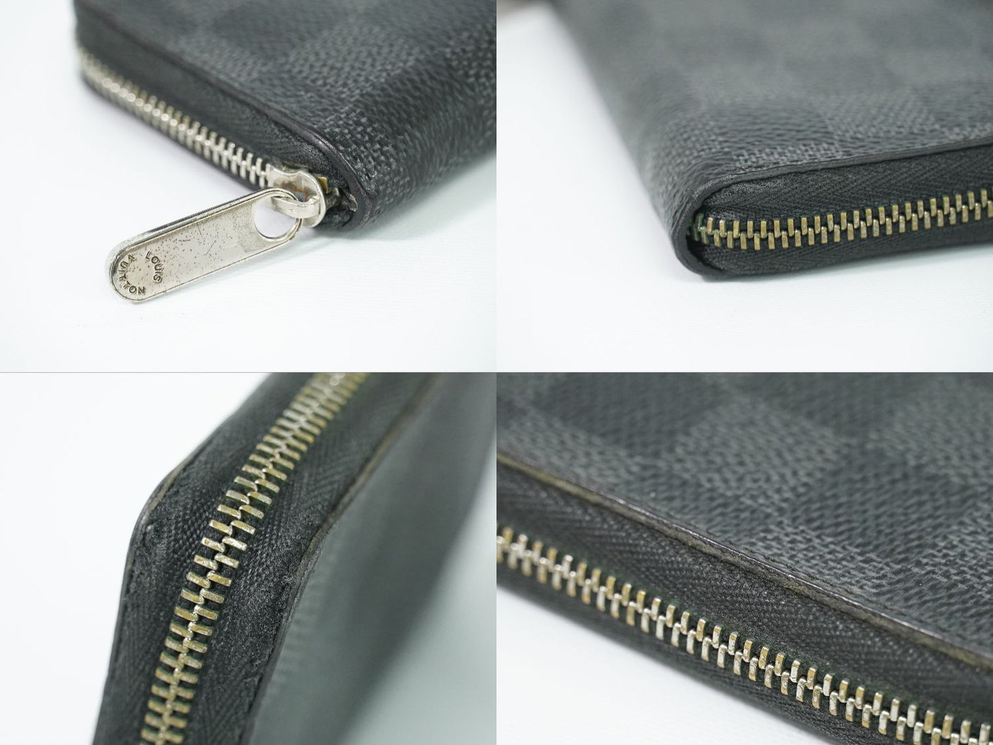 Louis Vuitton LV Zippy Coin Purse Damier Graphite Case Black Gray Wallet Second — view 6