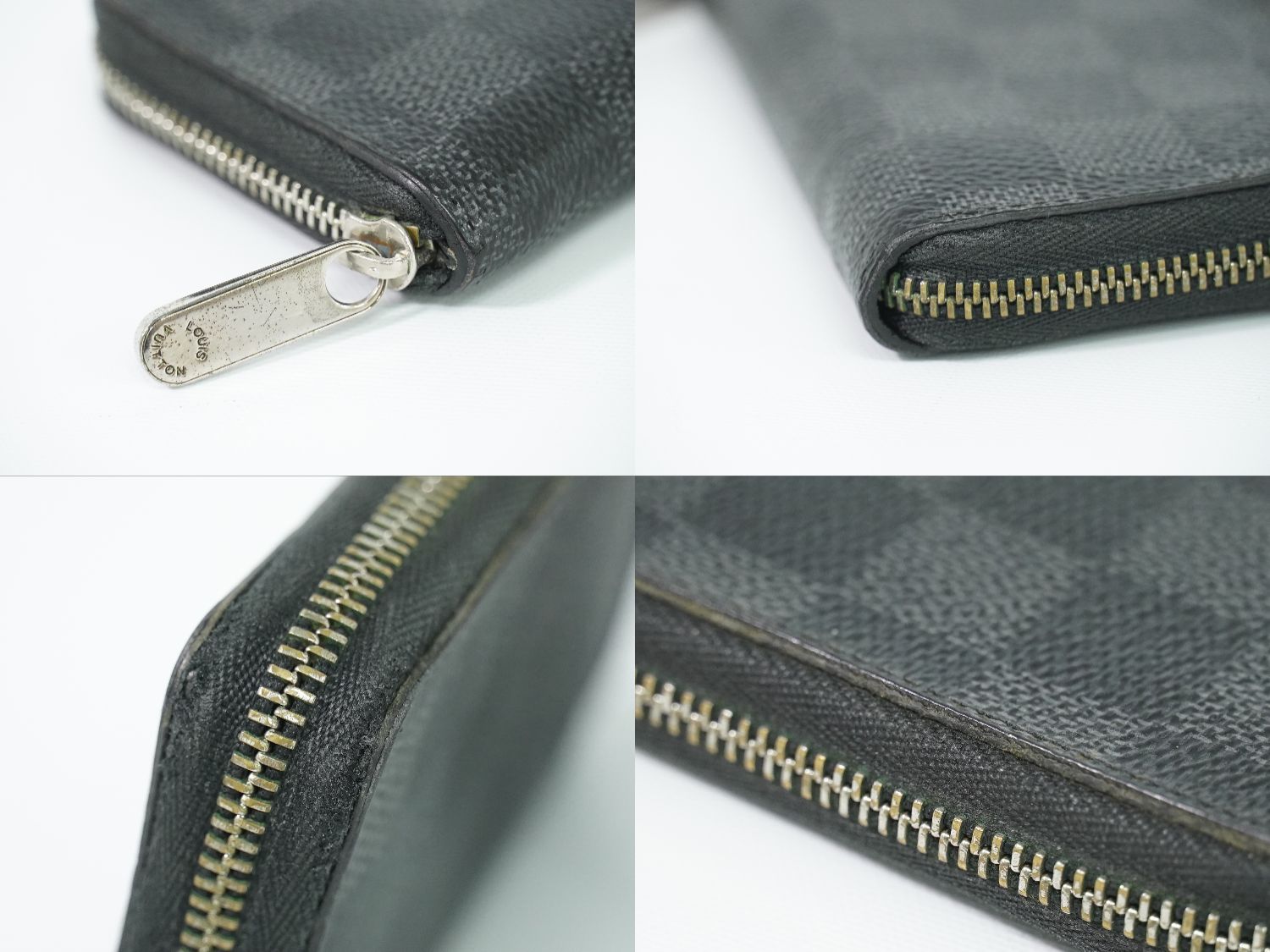 Louis Vuitton LV Zippy Coin Purse Damier Graphite Case Black Gray Wallet Second — view 6
