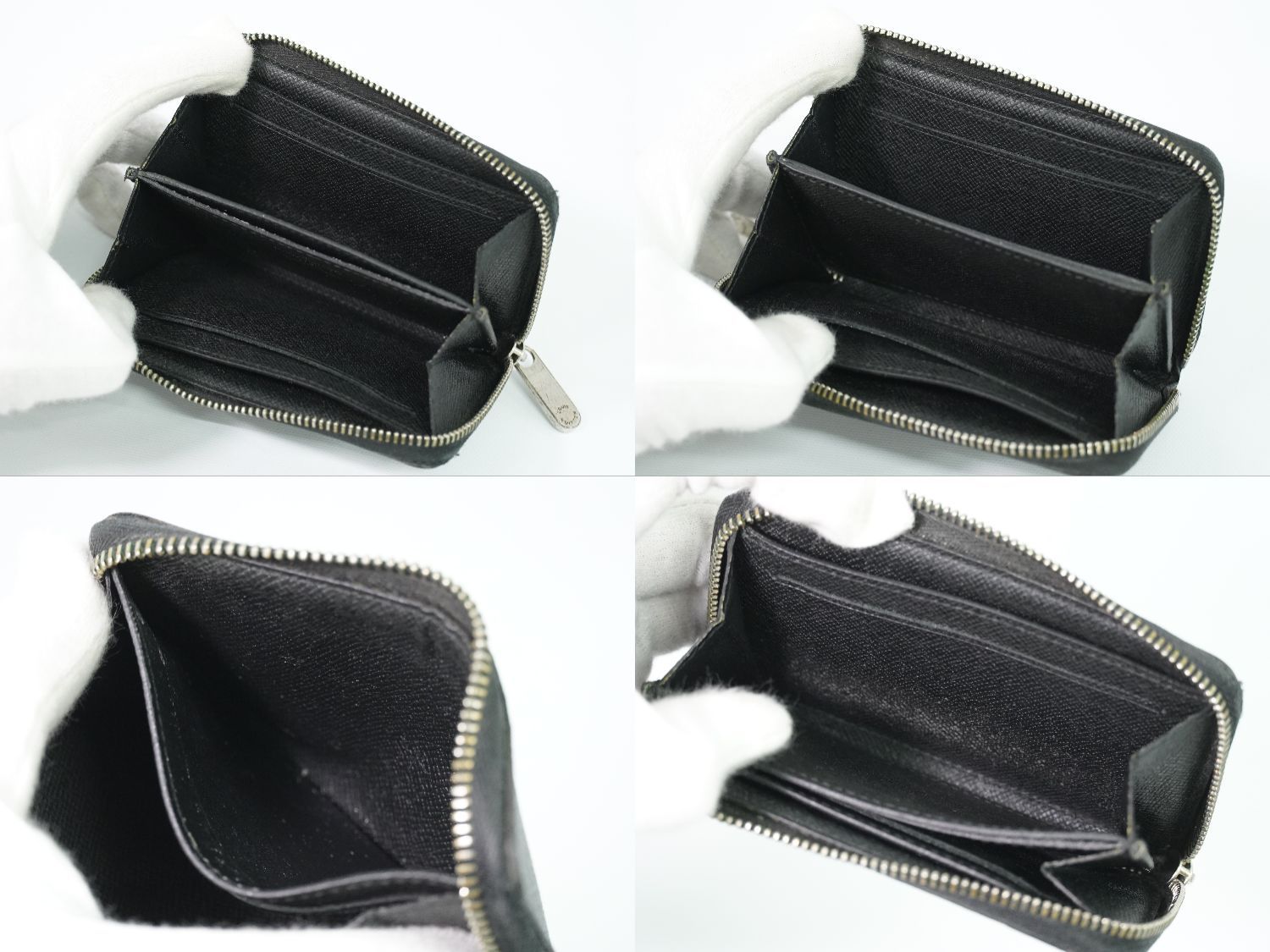 Louis Vuitton LV Zippy Coin Purse Damier Graphite Case Black Gray Wallet Second — view 7