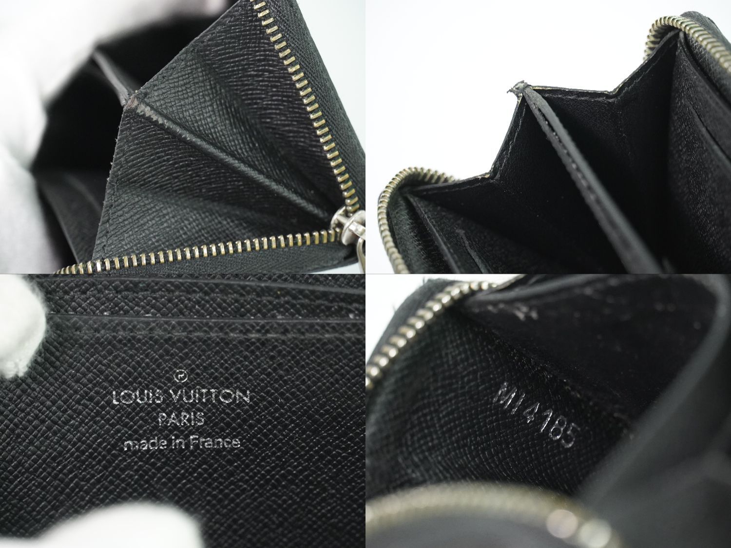 Louis Vuitton LV Zippy Coin Purse Damier Graphite Case Black Gray Wallet Second — view 9