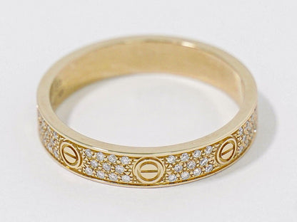 Cartier Mini Love Diamond PG Ring 59 Pink Gold Second — view 4