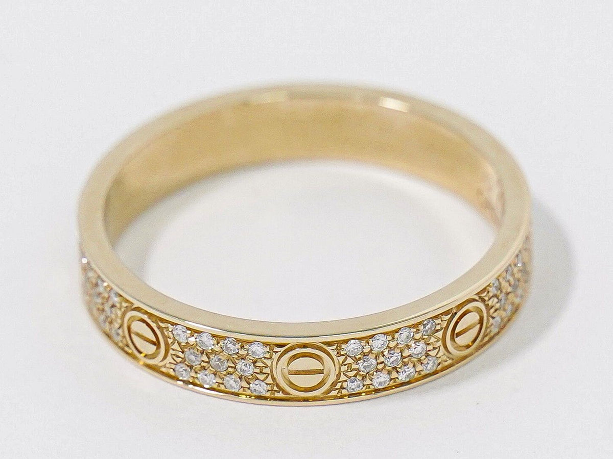 Cartier Mini Love Diamond PG Ring 59 Pink Gold Second — view 2