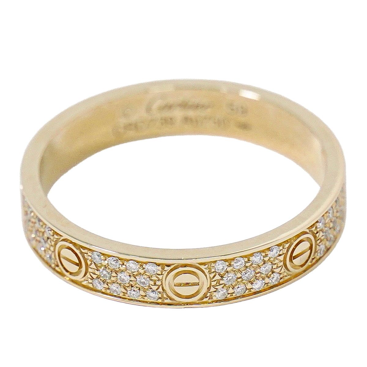 Cartier Mini Love Diamond PG Ring 59 Pink Gold Second