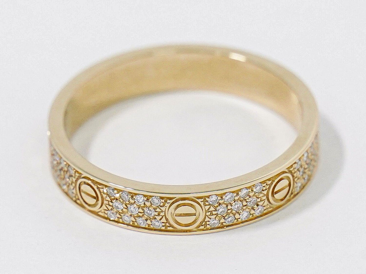 Cartier Mini Love Diamond PG Ring 59 Pink Gold Second — view 3