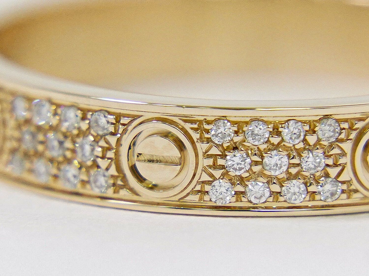 Cartier Mini Love Diamond PG Ring 59 Pink Gold Second — view 5