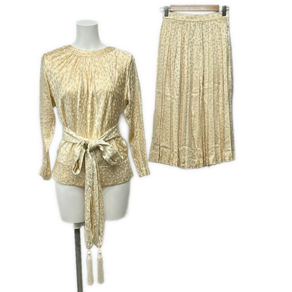 Dior Skirt Set Ivory with Shawl