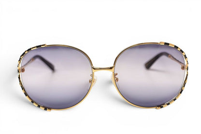 Gucci Sunglasses Round Gold Black Gradient Lens Eyewear — view 2