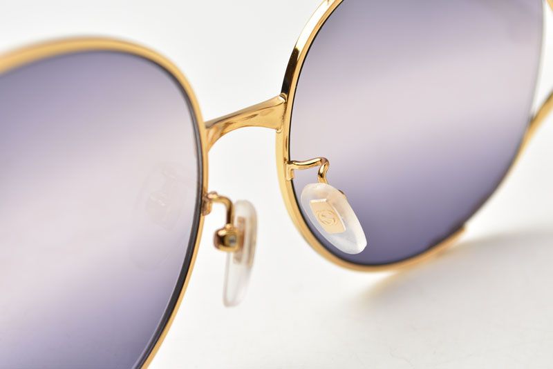 Gucci Sunglasses Round Gold Black Gradient Lens Eyewear — view 7