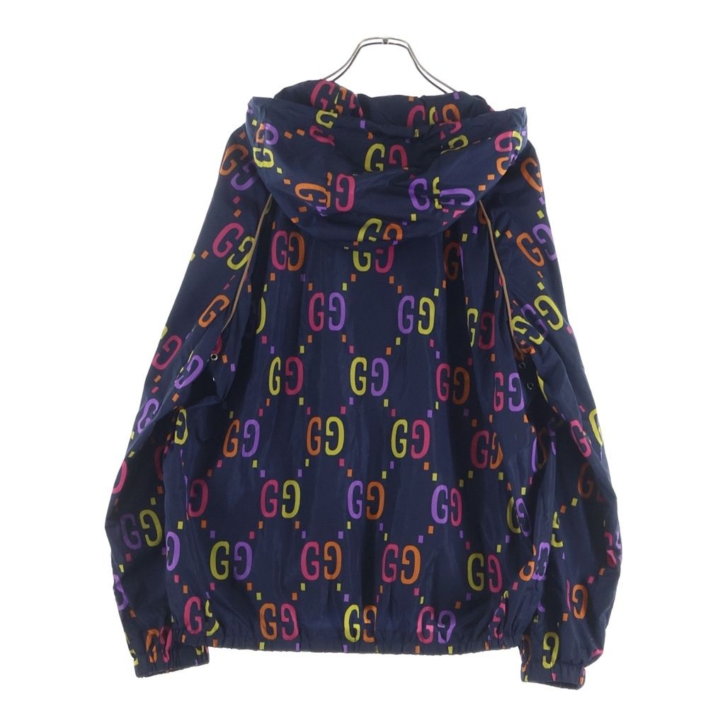 Gucci GG All Over Pattern Logo Nylon per Dead Ohlin Jacket Navy Multicolor Jacket — view 2