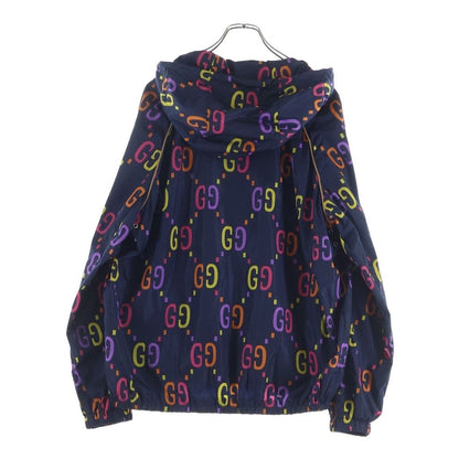 Gucci GG All Over Pattern Logo Nylon per Dead Ohlin Jacket Navy Multicolor Jacket — view 2