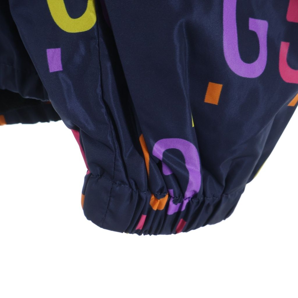 Gucci GG All Over Pattern Logo Nylon per Dead Ohlin Jacket Navy Multicolor Jacket — view 5
