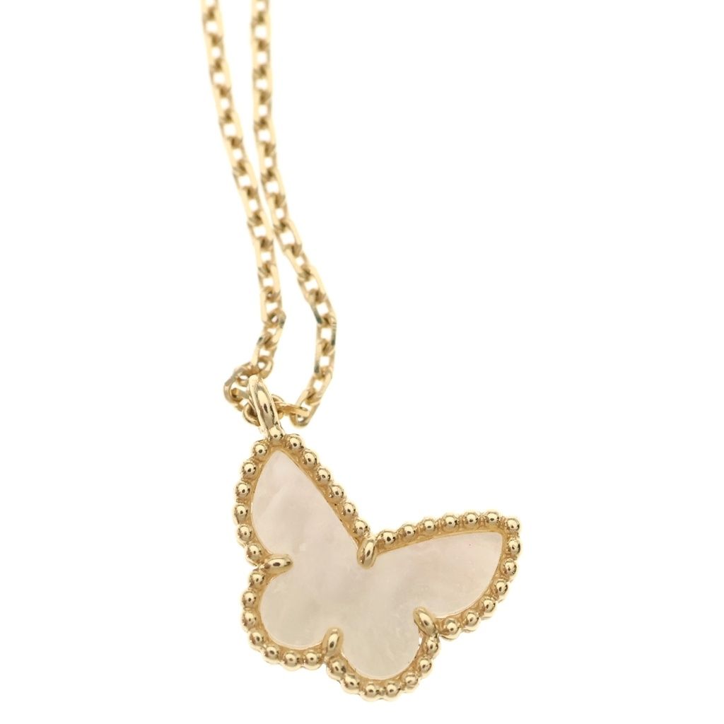 Van Cleef & Arpels wi yon Maza Of Pearl Pendant Chain White Yellow Gold — view 3