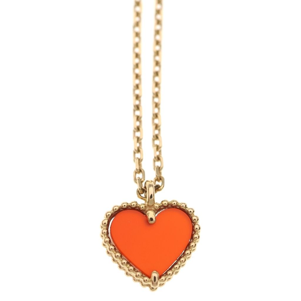Van Cleef & Arpels Wi Heart Nerian Pendant Chain Pink Gold — view 3