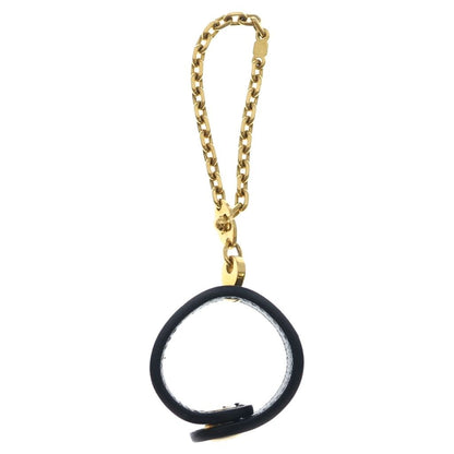 Hermes Leather Chain Glove Holder Black Gold Gloves