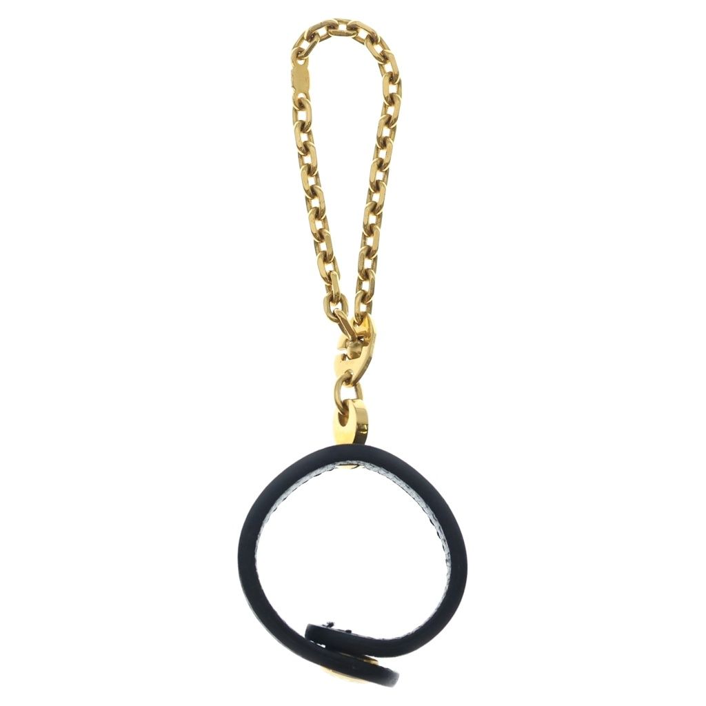 Hermes Leather Chain Glove Holder Black Gold Gloves — view 2