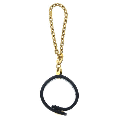 Hermes Leather Chain Glove Holder Black Gold Gloves — view 2
