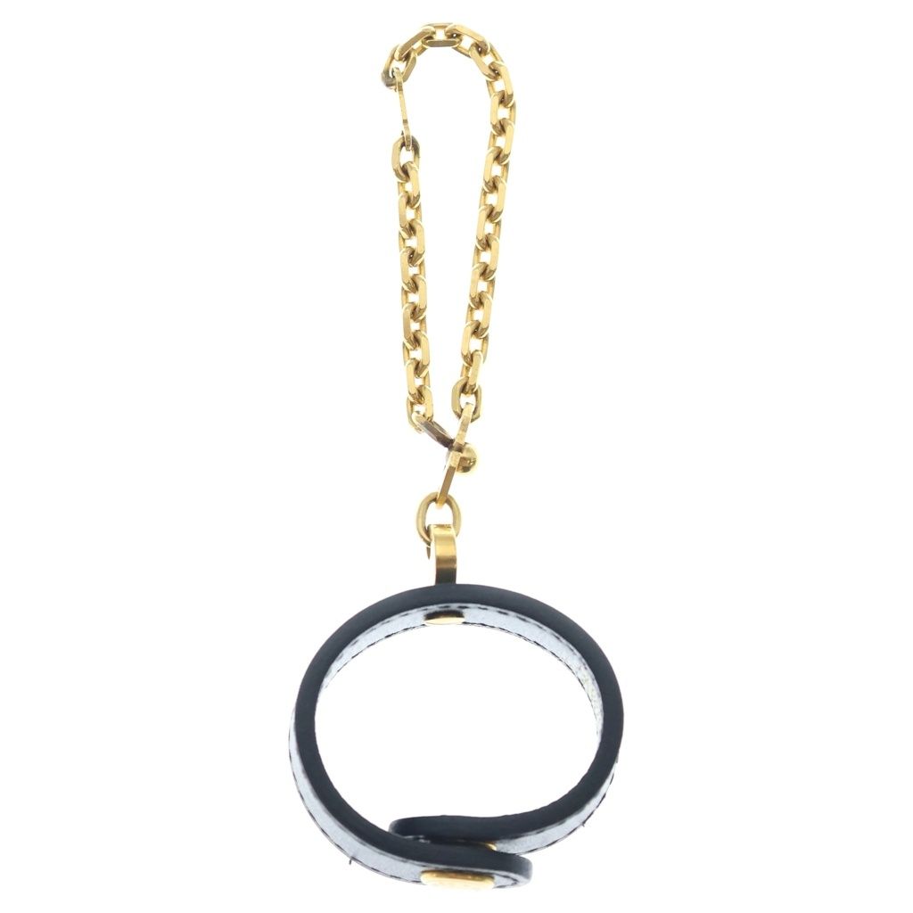 Hermes Leather Chain Glove Holder Black Gold Gloves