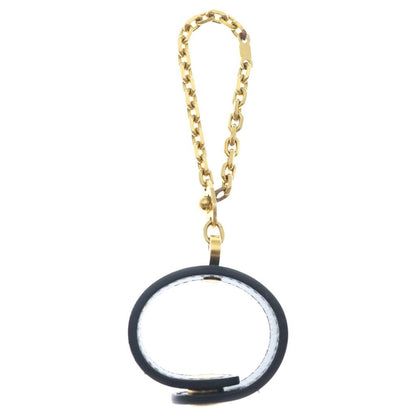 Hermes Leather Chain Glove Holder Black Gold Gloves — view 2
