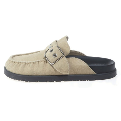 Hermes Vo Velour Leather Sandals Beige — view 2