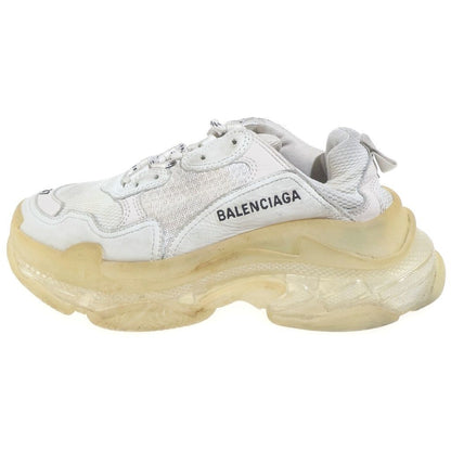 Balenciaga Triple S Calfskin Suup Low-Cut Sneakers White