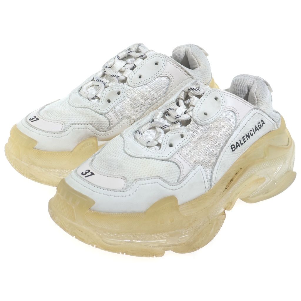 Balenciaga Triple S Calfskin Suup Low-Cut Sneakers White — view 2