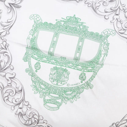 Hermes Carre 70 All Over Patternprint Silk Scarf Green — view 3