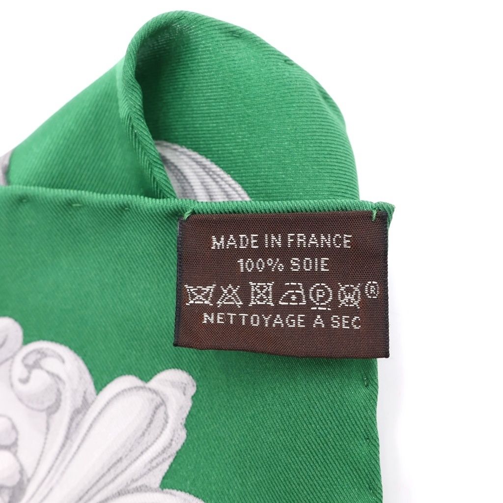 Hermes Carre 70 All Over Patternprint Silk Scarf Green — view 5