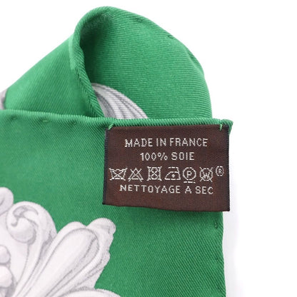 Hermes Carre 70 All Over Patternprint Silk Scarf Green — view 5