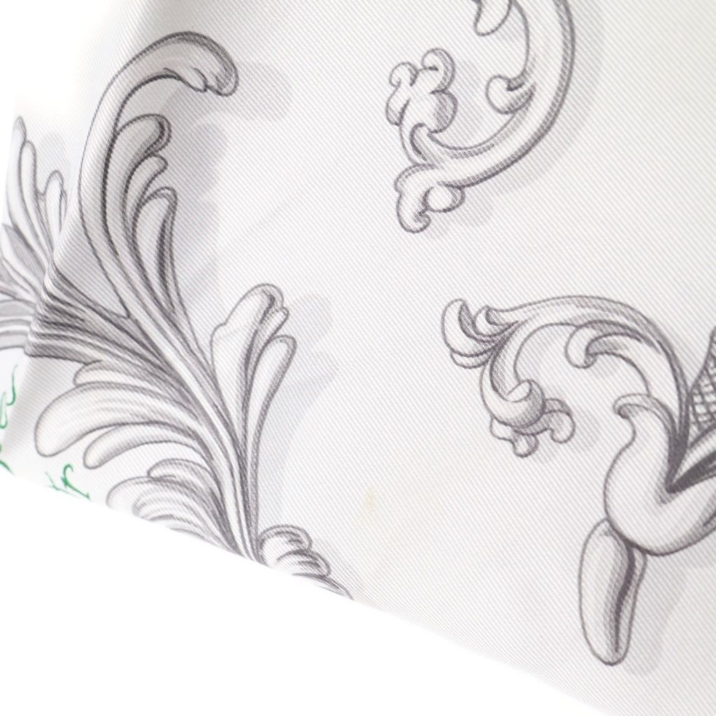 Hermes Carre 70 All Over Patternprint Silk Scarf Green — view 4