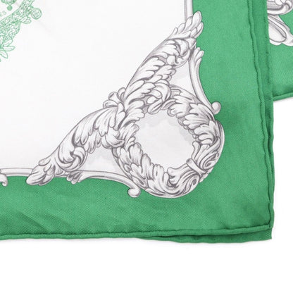 Hermes Carre 70 All Over Patternprint Silk Scarf Green — view 2