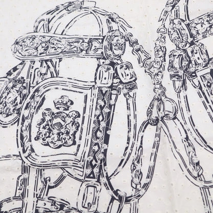 Hermes Carre 70 Brid Shu Silk Scarf White — view 4