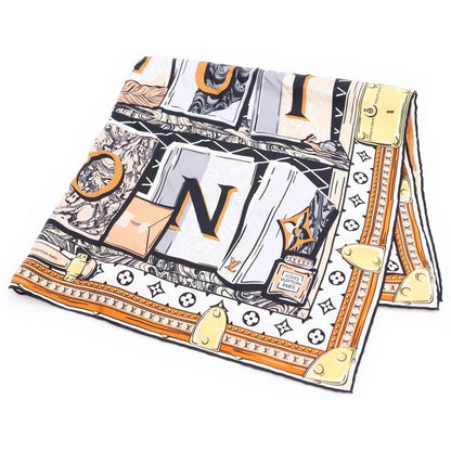 Louis Vuitton Square LV 70 Silk Scarf Orange Multicolor