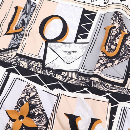 Louis Vuitton Square LV 70 Silk Scarf Orange Multicolor — view 4