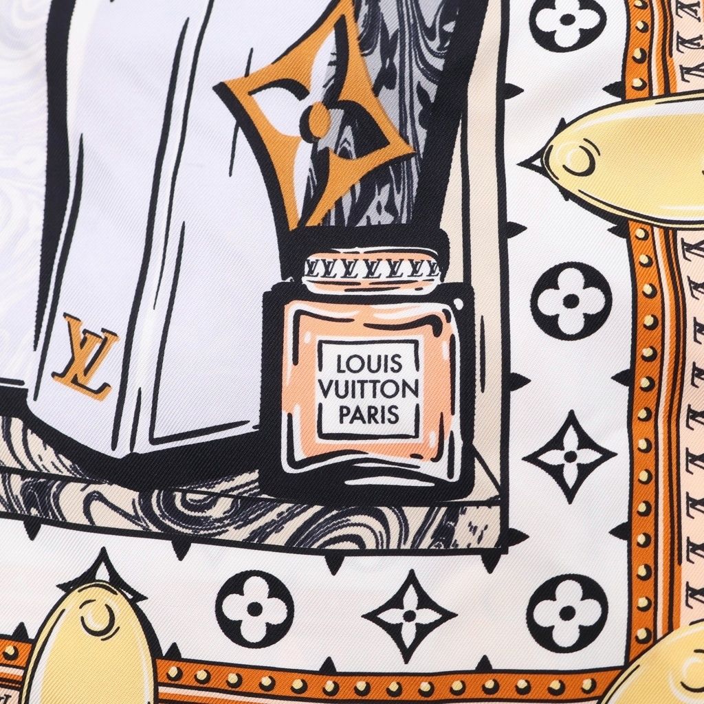 Louis Vuitton Square LV 70 Silk Scarf Orange Multicolor — view 2