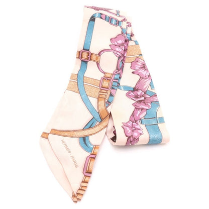 Hermes Grand Manege Twilly Scarf Pink Multicolor