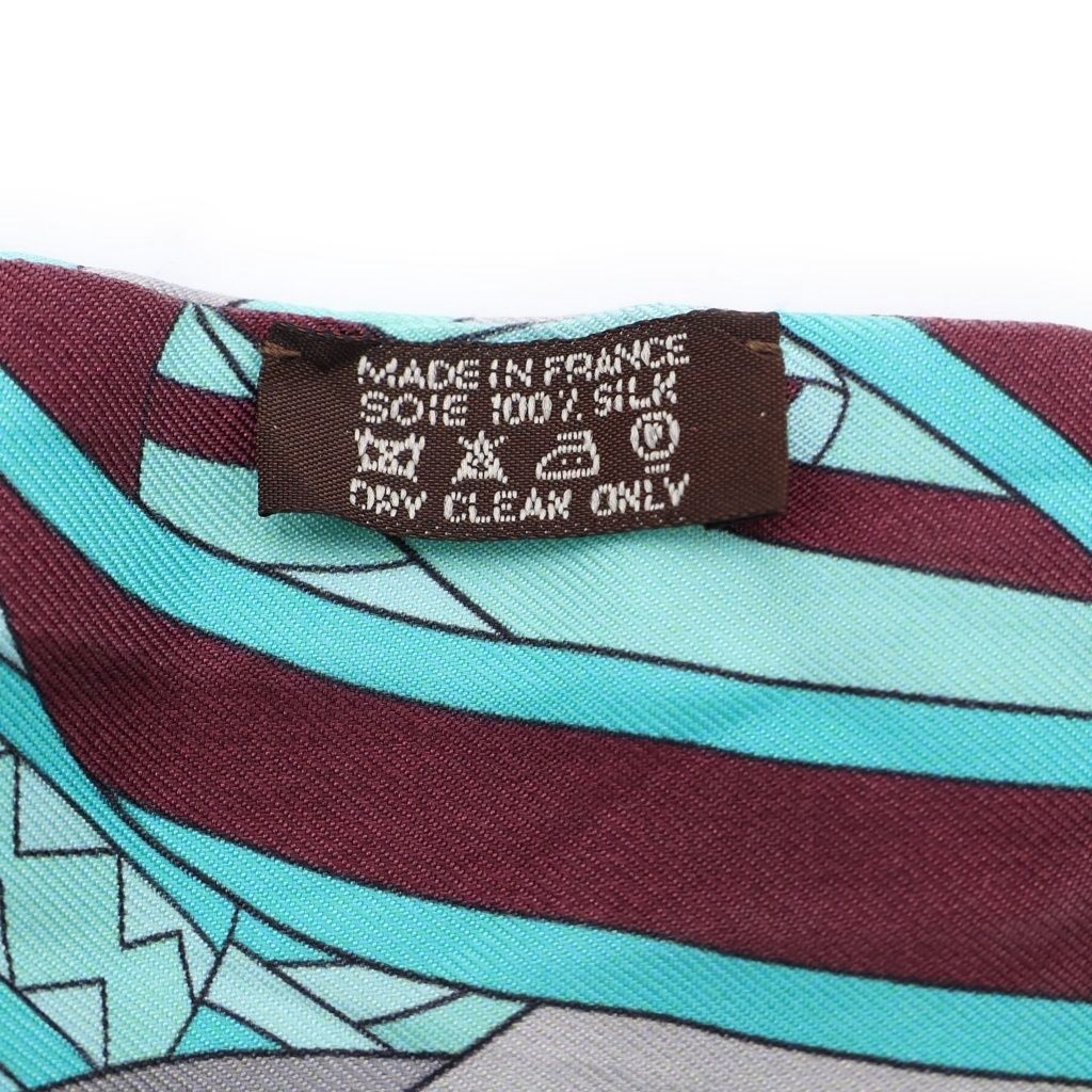 Hermes Les Flots du Cheval Twilly Scarf Green Multicolor — view 5