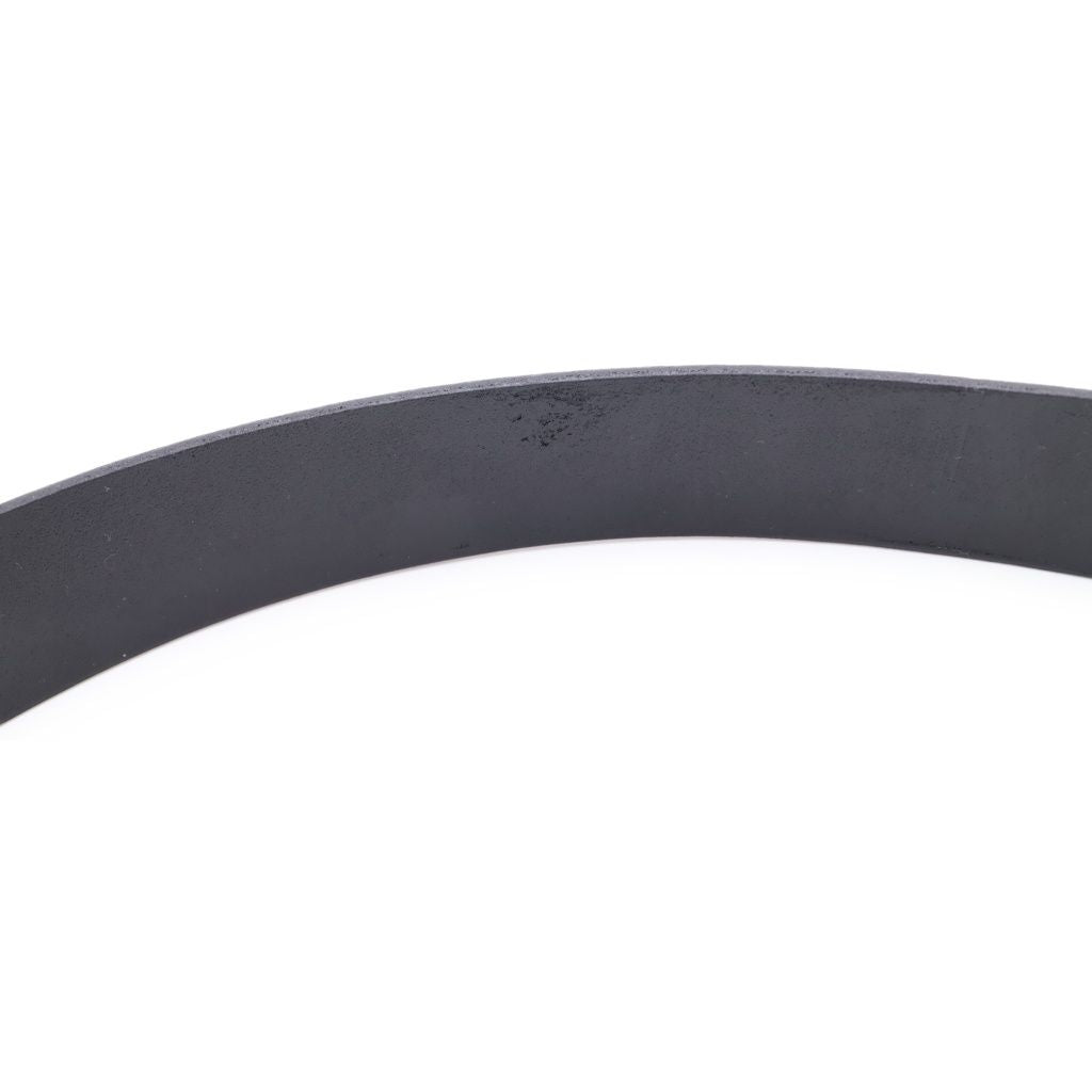 Fendi FF Logo Leather Belt Silver Buckle Black — view 6