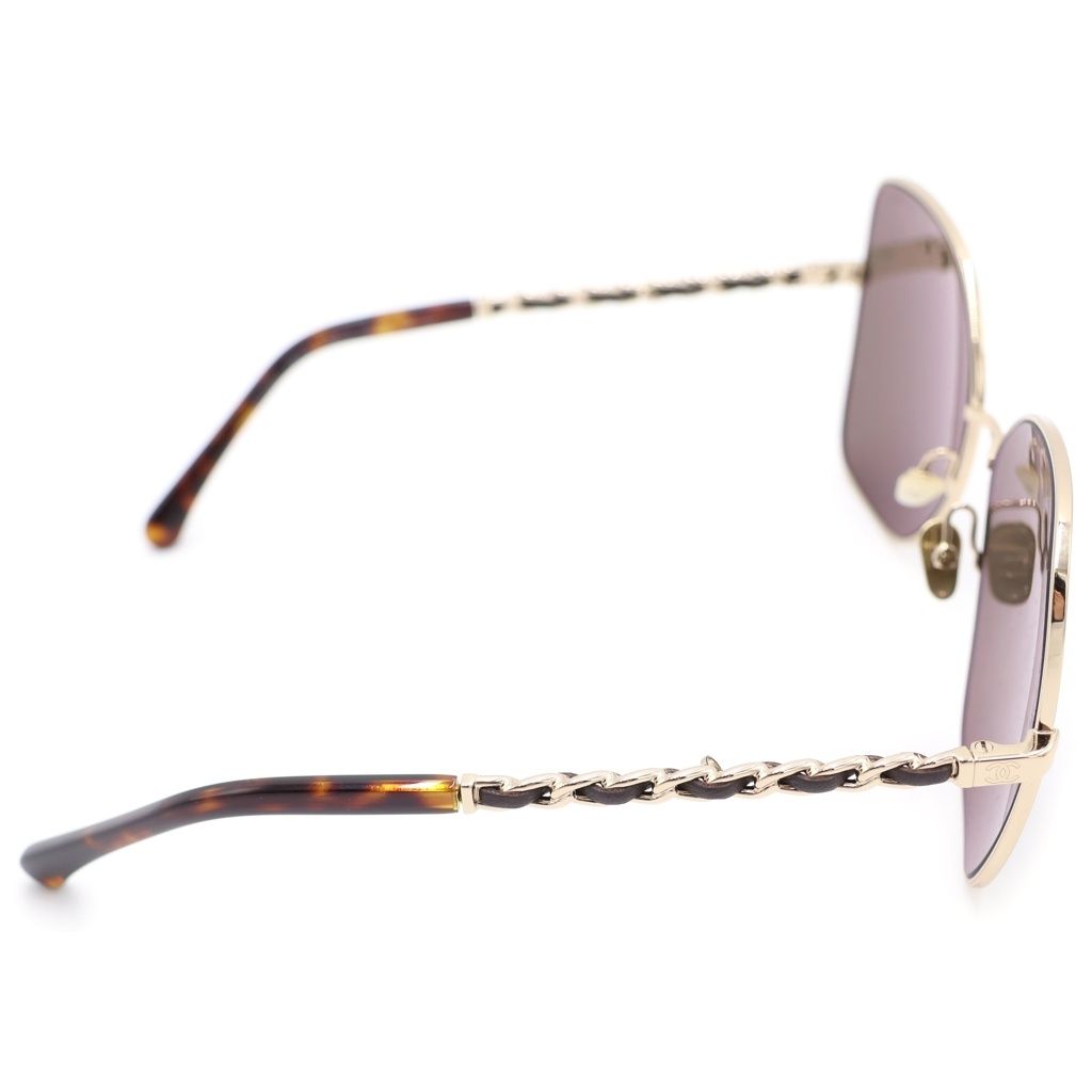Chanel Sunglasses Eyewe 59 16 Brown Gold Eyewear — view 3