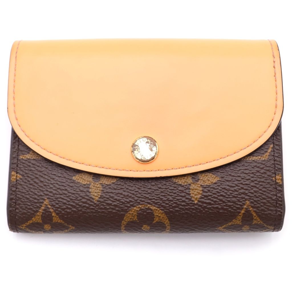 Louis Vuitton Compact Wallet Monogram Brown Orange
