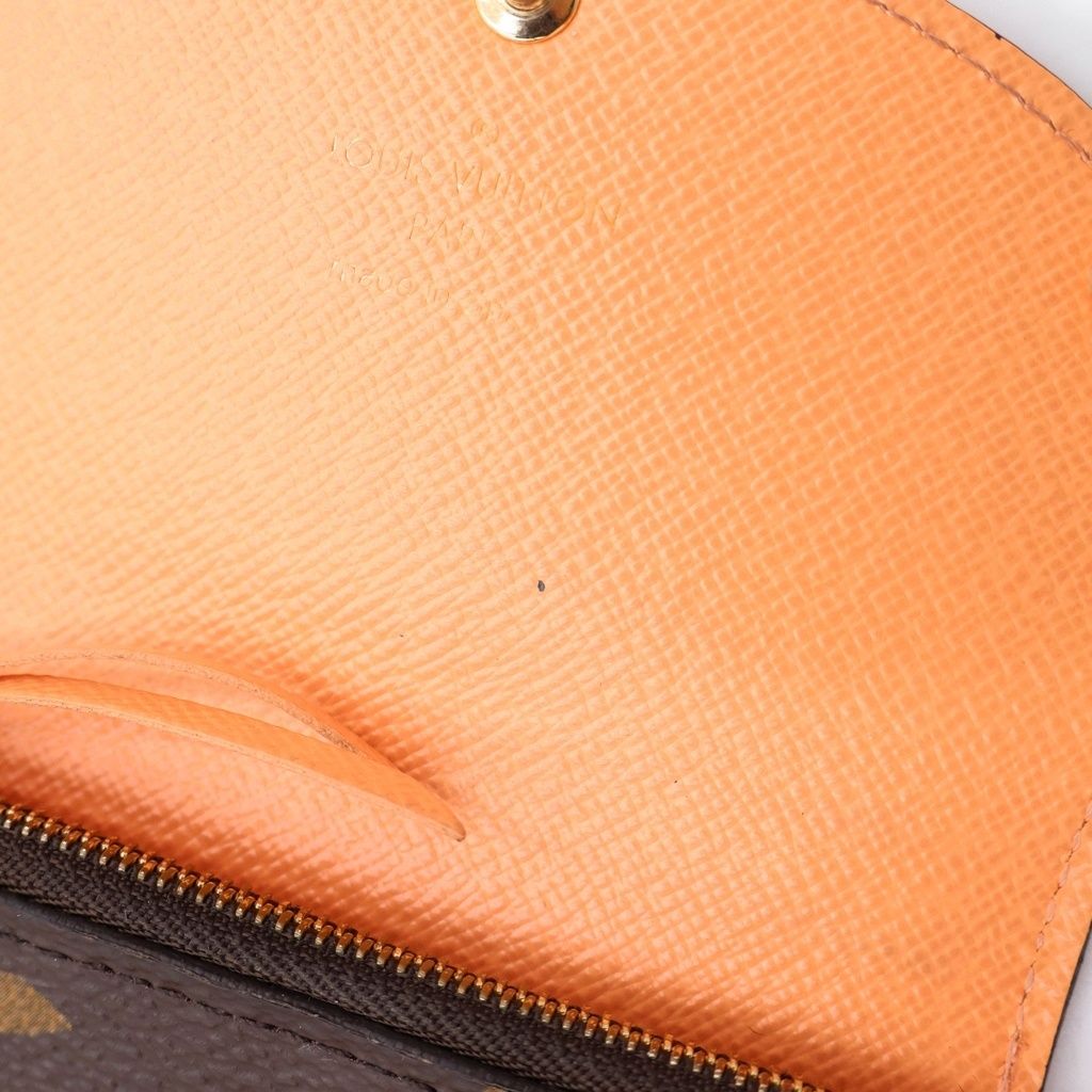 Louis Vuitton Compact Wallet Monogram Brown Orange — view 6