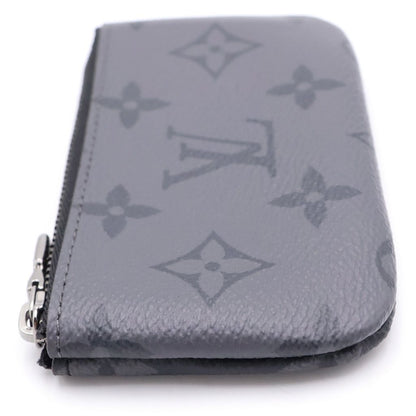Louis Vuitton Monogram Eclipse Pochette Cles Key Case Coin Gray Key Holder — view 3